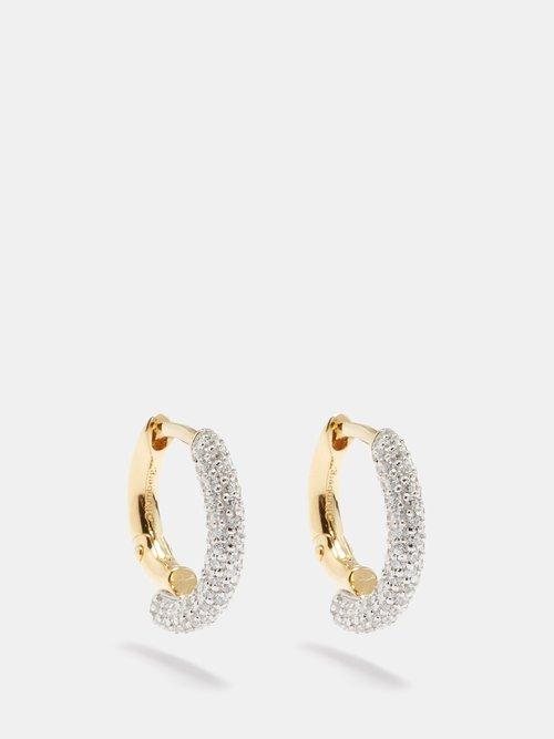 Otiumberg - Chaos Small Crystal & 14kt Gold-vermeil Earrings - Womens - Gold Multi