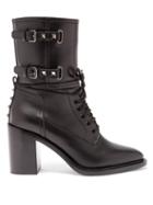 Matchesfashion.com Valentino Garavani - Rockstud Leather Ankle Boots - Womens - Black
