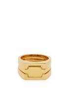 Matchesfashion.com Alan Crocetti - Puzzle Gold Plated Signet Ring - Mens - Gold