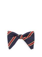 Gucci Striped Silk And Cotton-blend Bow Tie