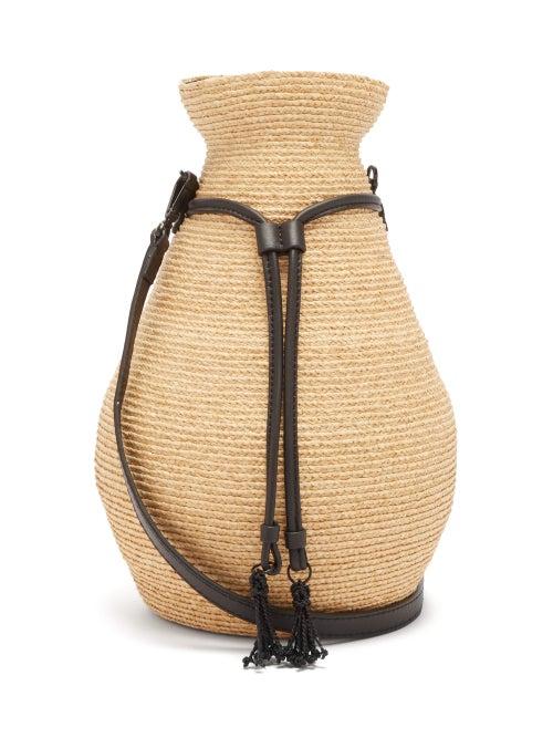Matchesfashion.com Albus Lumen - X Helen Kaminski Figura Raffia Cross Body Bag - Womens - Beige