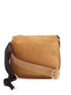 Hillier Bartley Suede Silk-tassel Scarf Hobo Bag