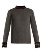 Prada Tie-back Wool And Cashmere-blend Sweater