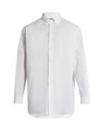 Raf Simons Embroidered-back Stretch-cotton Shirt