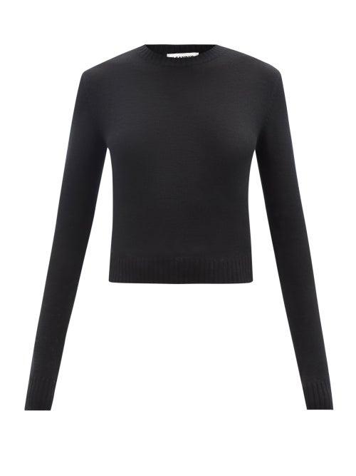 Jil Sander - Round-neck Wool Sweater - Womens - Black