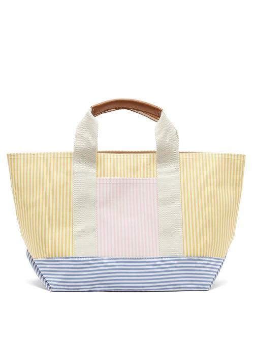 Matchesfashion.com Rue De Verneuil - Tool Striped Canvas Tote Bag - Womens - Yellow Multi