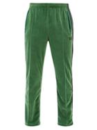 Matchesfashion.com Needles - Butterfly-embroidered Cotton-blend Track Pants - Mens - Green