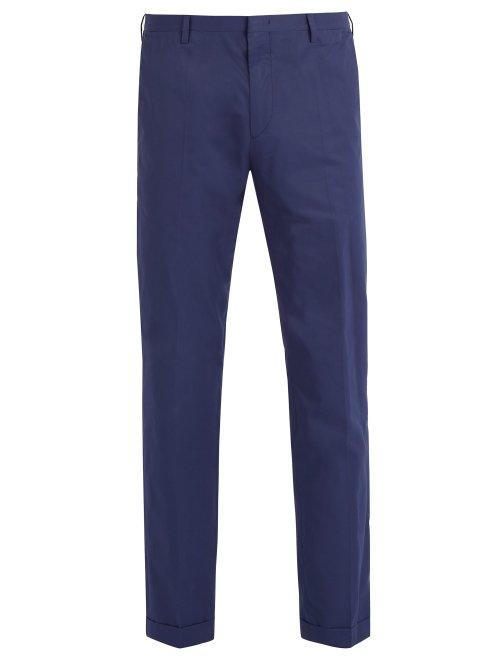 Matchesfashion.com Paul Smith - Classic Suit Cotton Trousers - Mens - Navy