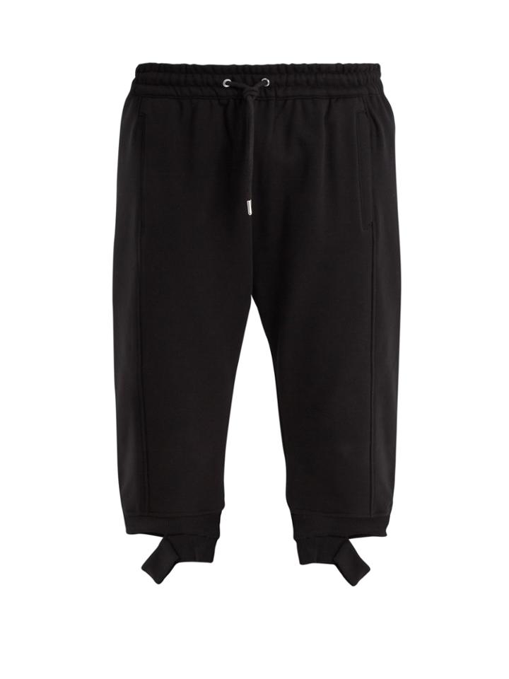 Helmut Lang Split-cuff Cotton-blend Cropped Track Pants