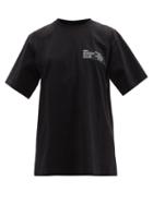 Ladies Rtw Vetements - Human Identity Cotton-jersey T-shirt - Womens - Black