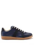 Maison Margiela - Replica Suede And Leather Trainers - Womens - Navy