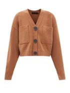 Proenza Schouler - Oversized Cashmere-blend Ponte De Roma Sweater - Womens - Brown