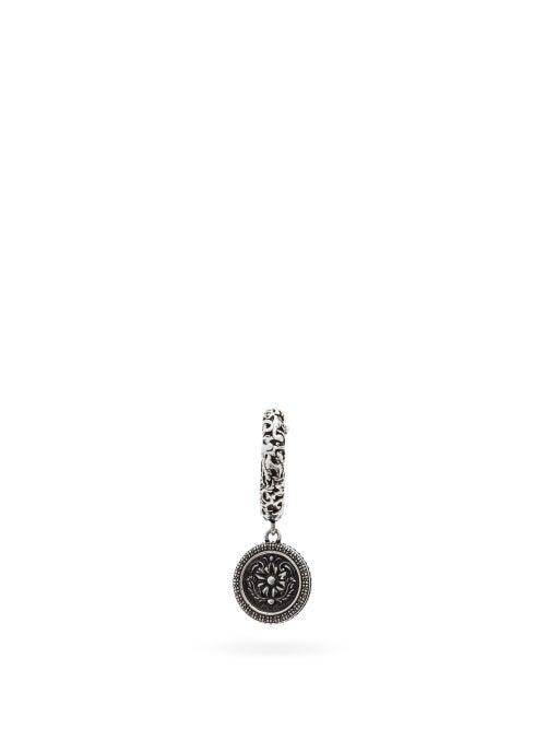Matchesfashion.com Alexander Mcqueen - Coin-charm Single Earring - Mens - Silver