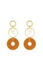 Matchesfashion.com Lizzie Fortunato - Santa Ana Pearl & Gold-plated Drop Earrings - Womens - Orange