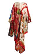 Matchesfashion.com Marine Serre - Scarf Print High Neck Silk Dress - Womens - Multi