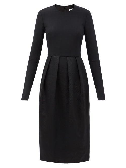Matchesfashion.com Duncan - The Petzold Pleated Twill Dress - Womens - Black