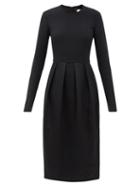 Matchesfashion.com Duncan - The Petzold Pleated Twill Dress - Womens - Black
