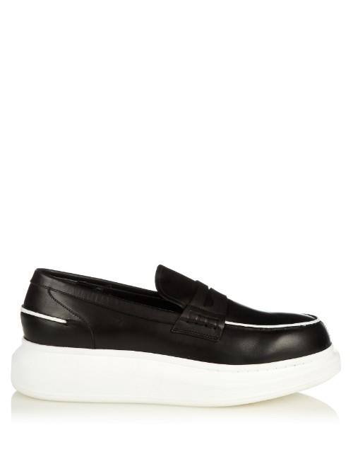 Alexander Mcqueen Leather Penny Loafers