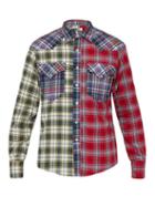 Matchesfashion.com Isabel Marant - Billy Patchwork Checked Cotton Shirt - Mens - Red Multi