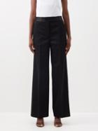 Proenza Schouler - Satin-trimmed Wool-twill Suit Trousers - Womens - Black