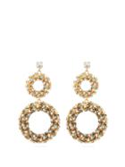 Matchesfashion.com Rosantica By Michela Panero - Caos Crystal Embellished Drop Earrings - Womens - Gold
