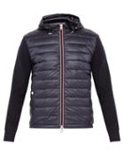 Matchesfashion.com Moncler - Down Filled Jersey Sleeve Jacket - Mens - Navy