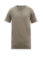 Rick Owens Drkshdw - Level Longline Cotton-jersey T-shirt - Mens - Brown