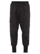Matchesfashion.com Y-3 - Logo Print Cotton Blend Cargo Track Pants - Mens - Black