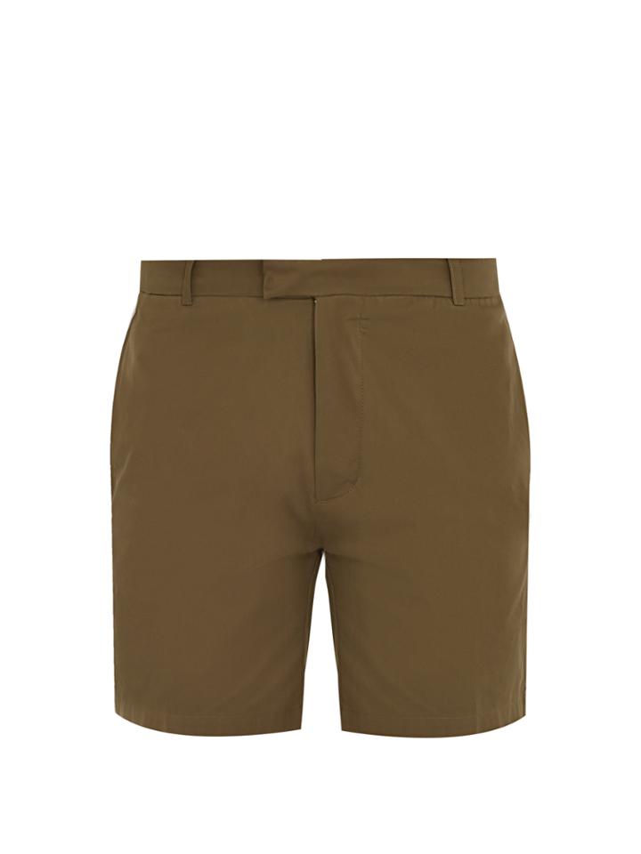 Frescobol Carioca Tailored Cotton-gabardine Shorts