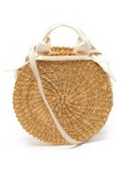 Ladies Bags Muu - Rosa G Round Straw Bag - Womens - Ivory Multi