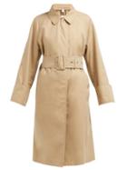 Matchesfashion.com Burberry - Single Breasted Cotton Gabardine Trench Coat - Womens - Beige