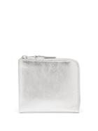 Matchesfashion.com Comme Des Garons Wallet - Zip-around Leather Wallet - Womens - Silver