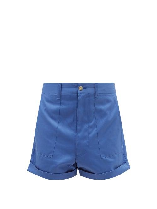 E. Tautz - Cotton-twill Shorts - Mens - Light Blue