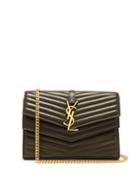 Matchesfashion.com Saint Laurent - Sulpice Small Leather Bag - Womens - Khaki