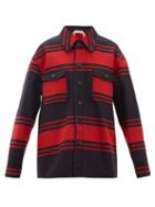 Matchesfashion.com No. 21 - Striped Wool Blend Jacket - Womens - Red Navy