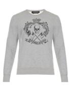 Alexander Mcqueen Crown Skull-print Cotton-jersey Sweatshirt