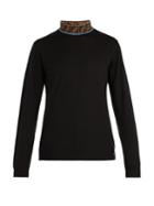 Fendi High-neck Wool-blend Sweater