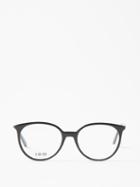 Dior - 30montaignemini Round Acetate Glasses - Womens - Black Clear