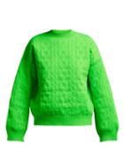 Matchesfashion.com Msgm - Cable Knit Sweater - Womens - Green