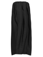 Matchesfashion.com Marques'almeida - Gathered Silk-taffeta Dress - Womens - Black
