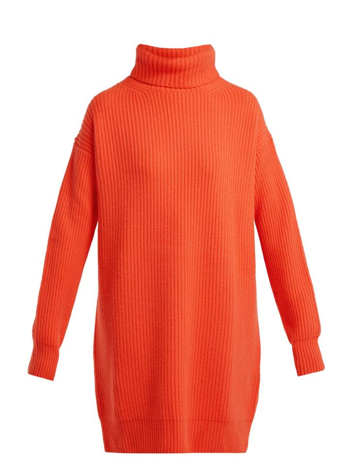 Christopher Kane Chunky Ribbed-knit Cashmere Roll-neck Sweater