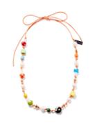 Liou - Keena Glass, Pearl And 14kt Gold-plated Necklace - Mens - Multi