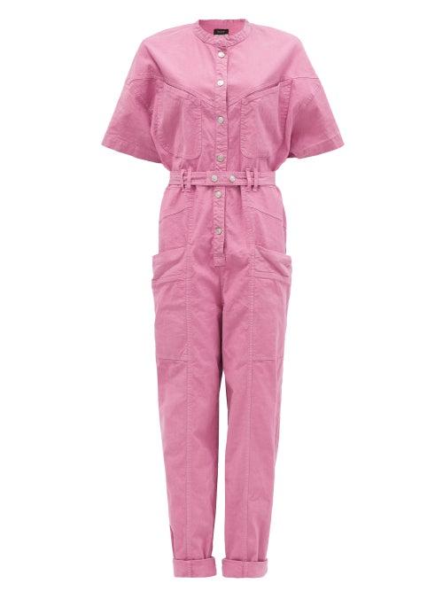 Matchesfashion.com Isabel Marant - Etundra Belted Ripstop Jumpsuit - Womens - Pink