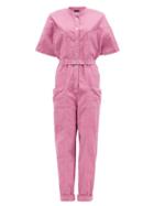 Matchesfashion.com Isabel Marant - Etundra Belted Ripstop Jumpsuit - Womens - Pink