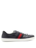 Matchesfashion.com Gucci - New Ace Low Top Leather Trainers - Mens - Blue