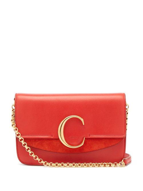 Matchesfashion.com Chlo - The Chloe Mini Leather And Suede Cross Body Bag - Womens - Red