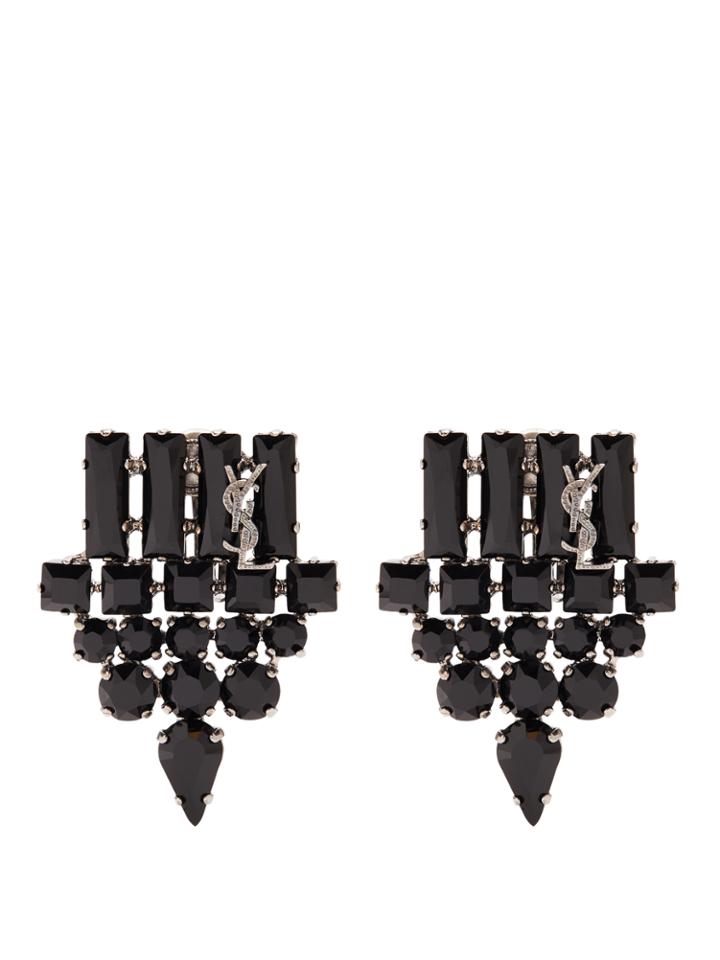 Saint Laurent Crystal-embellished Earrings