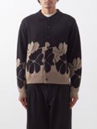 Ymc - Rat Pack Intarsia Merino Cardigan - Mens - Black Brown