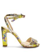 Delpozo Brocade Block-heel Sandals