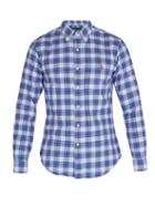 Matchesfashion.com Polo Ralph Lauren - Button Down Collar Checked Cotton Shirt - Mens - Blue Multi